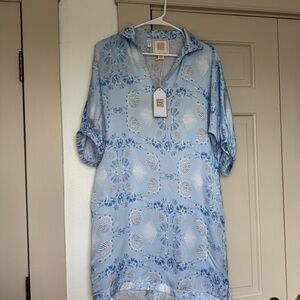 Emily McCarthy NWT poppy dress M sea party blue